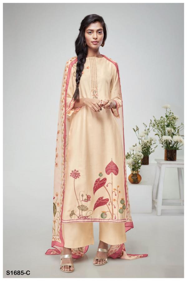 Ganga Lajita S1685 Silk Printed Designer Salwar Suit Collection